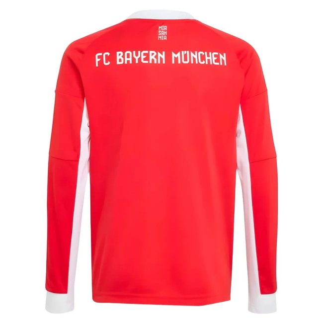 2025-2026 Bayern Munich Long Sleeve Home Shirt (Kids) (Olise 17)-SoccerKits Hub | Buy Soccer Jerseys Online